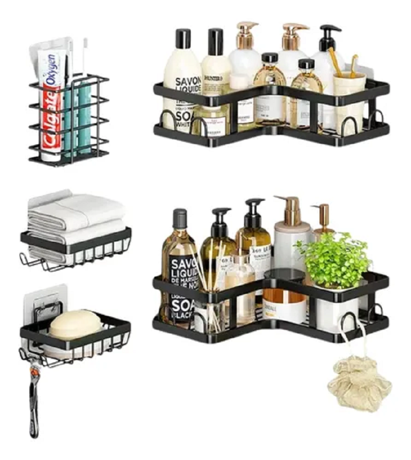 Miniatura 6 de Estante Organizador Esquinero Baño 5 Pc